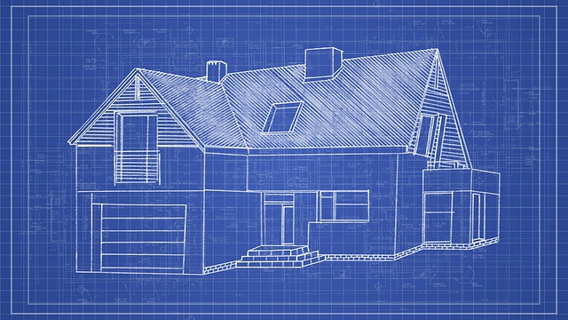 房子的概念蓝图高清动画视频素材