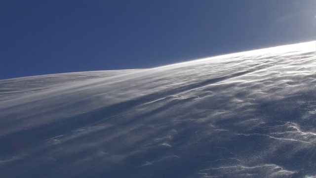 从山上飘落的雪视频素材