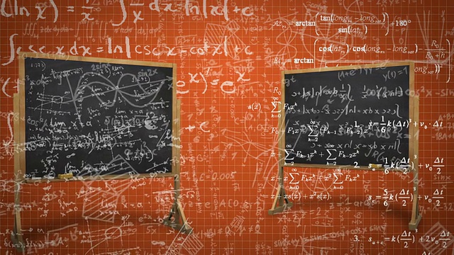 橙色数学背景高清视频素材
