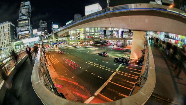 城市行人交通时间流逝东京视频素材