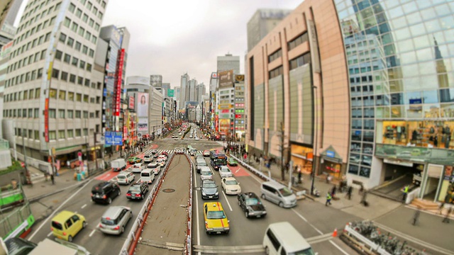 城市交通时间流逝东京视频素材