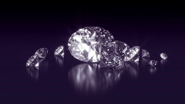 美丽的钻石背景-可循环发光动画视频下载
