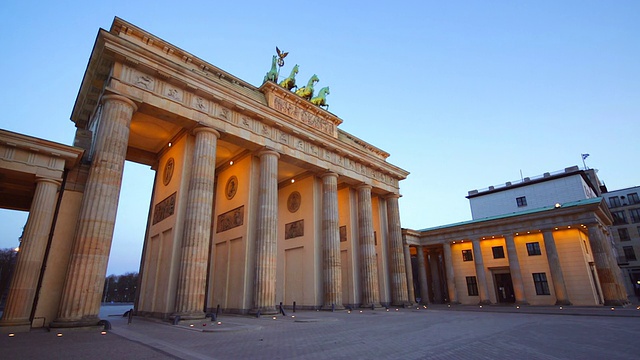 勃兰登堡门(Brandenburg Gate)，德国柏林著名地标视频素材