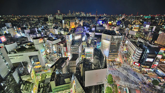 东京城市景观时光流逝HDR视频素材