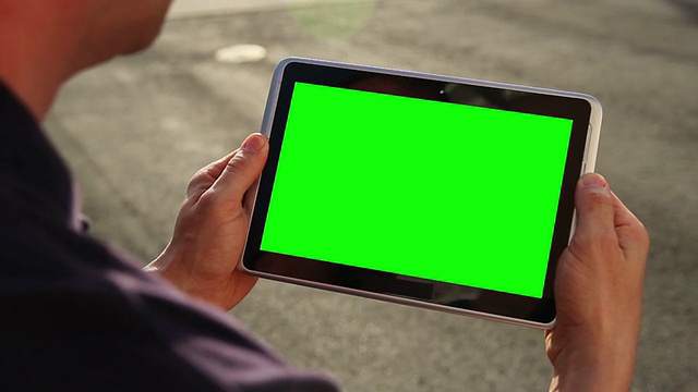 空白绿屏平板电脑视频素材