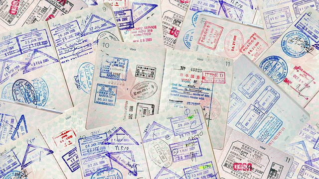 护照国际旅行邮票视频下载