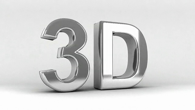 '3D' -标志旋转视频下载