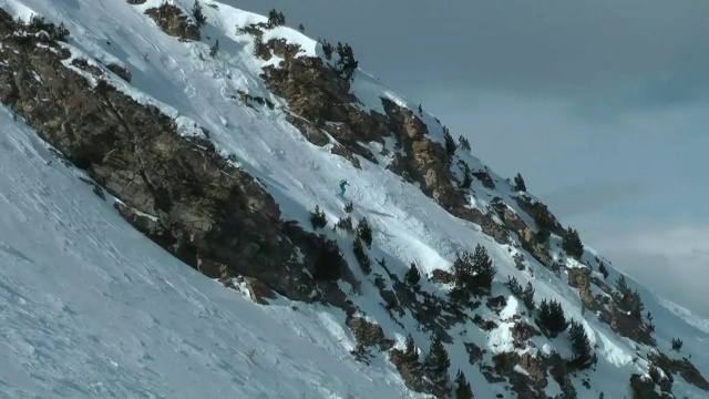 自由滑雪滑雪线视频素材
