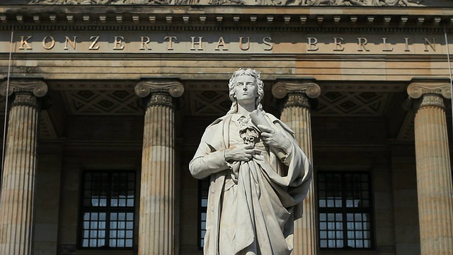 弗里德里希·席勒雕像，柏林视频下载