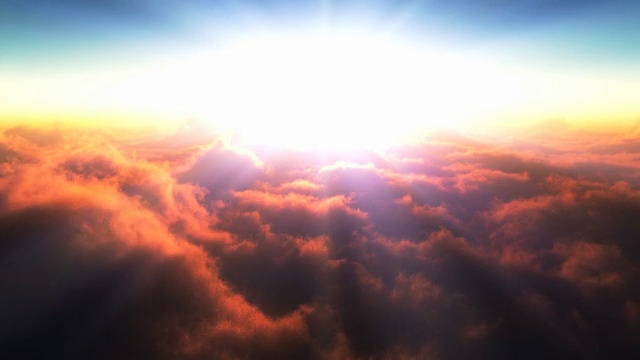 两翼昆虫,日落,纯净,云景视频素材