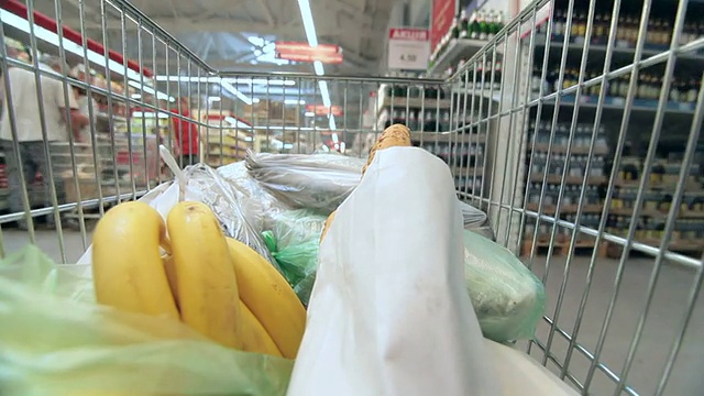 超级市场竞速购物视频素材