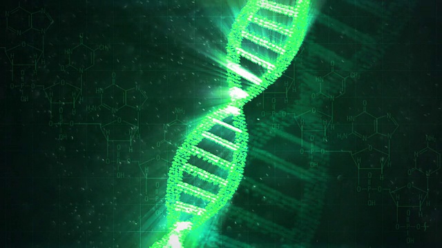 绿色DNA串可循环全高清视频素材