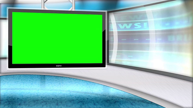 新闻演播室绿屏视频素材