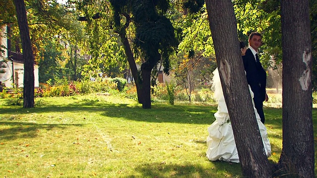 公园里的婚礼视频素材