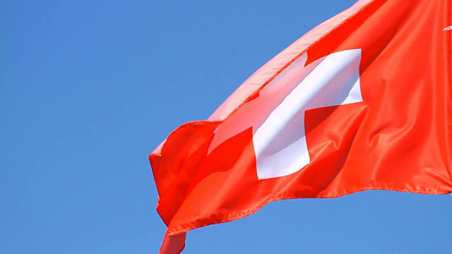 瑞士的国旗视频素材