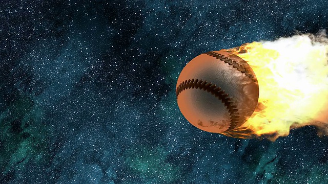 燃烧的棒球球。α的视频下载