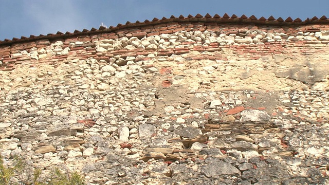 旧城堡的墙视频素材