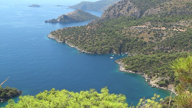 地中海海岸和岛屿景观视频素材
