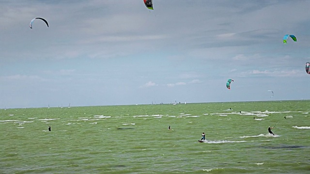 在波罗的海风筝冲浪视频素材