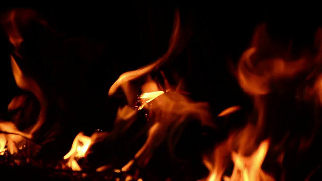 火火焰关闭循环-股票视频视频素材