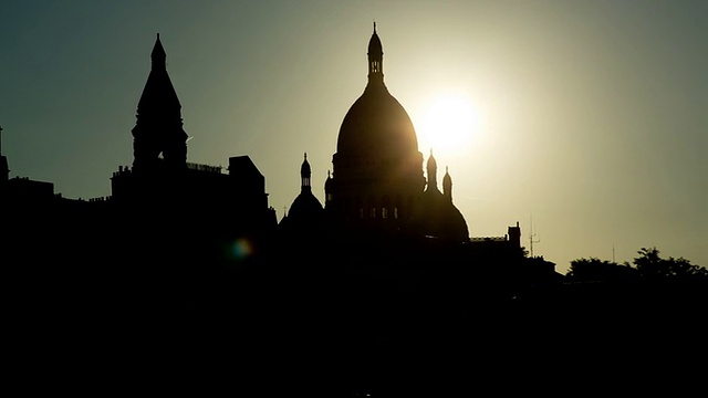巴黎著名的教堂视频素材