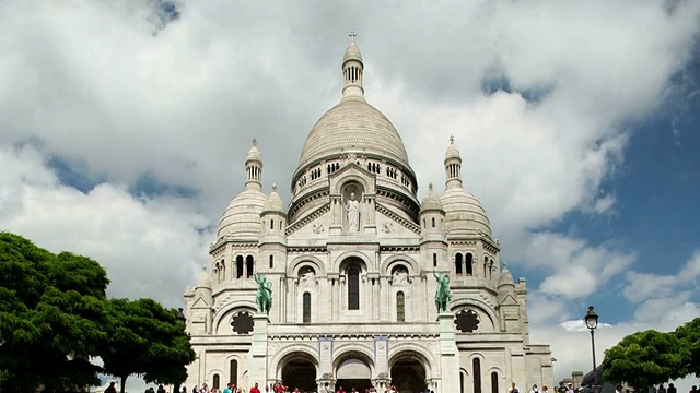 巴黎著名的教堂视频素材