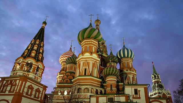 莫斯科的圣巴西尔大教堂视频素材