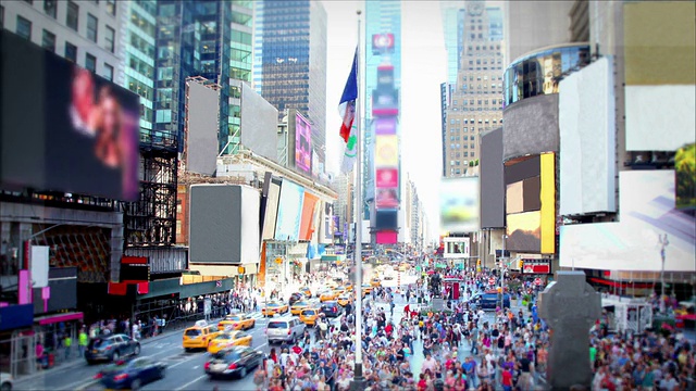 纽约时代广场白天视频素材