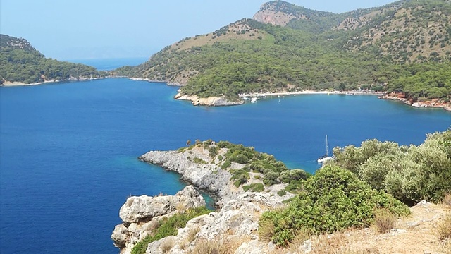 土耳其地中海海岸线景观视频素材