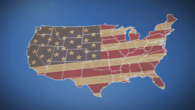美国地图，康涅狄格退出，所有州可用视频下载