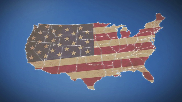 美国地图，罗德岛退出，所有州可用视频下载