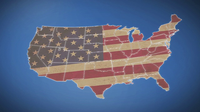 美国地图，弗吉尼亚退出，所有州可用视频下载