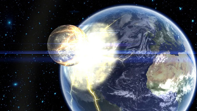 小行星撞击地球视频素材