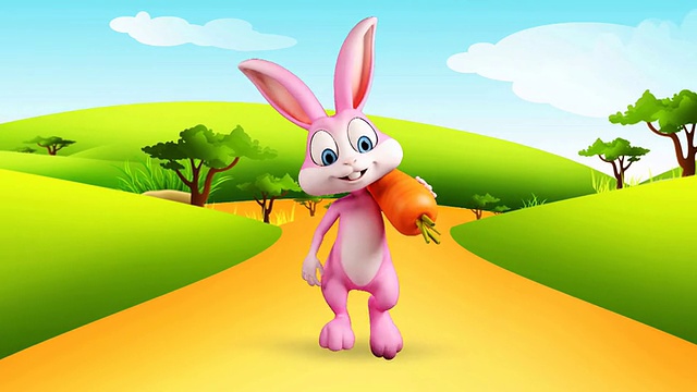 卡通兔子视频素材