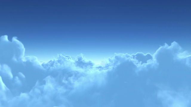 飞越云层，可循环的3d动画视频素材