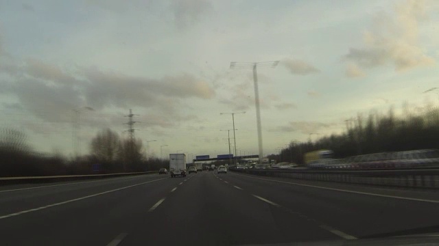 高速公路驾驶的GoPro延时视频素材