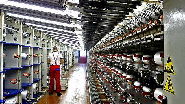 纺织工业的工人视频素材
