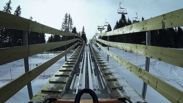 滑雪缆车视频素材