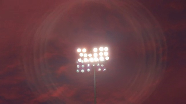 粉色天空体育场灯光视频素材