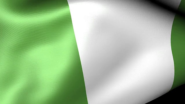 尼日利亚的旗帜视频素材