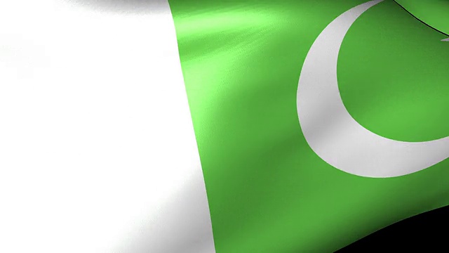 巴基斯坦国旗挥舞着视频素材
