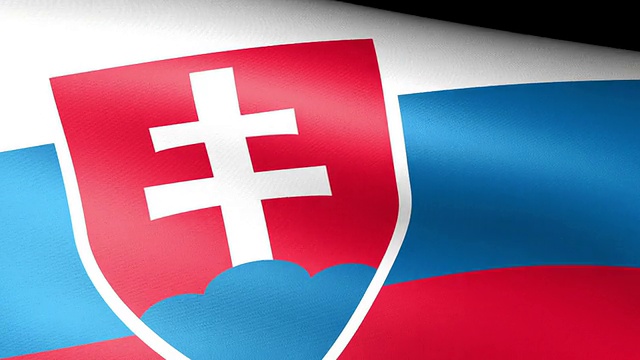 斯洛伐克的旗帜视频素材