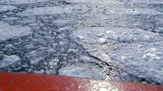 穿过格陵兰岛的漂流冰视频素材