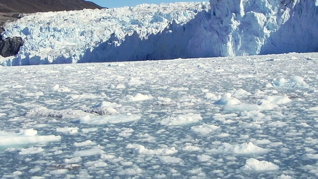 格陵兰岛冰缘的全景图视频素材