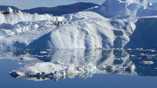 格陵兰岛冰川漂移的时间间隔视频素材