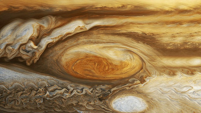 近距离观察木星的红斑视频素材