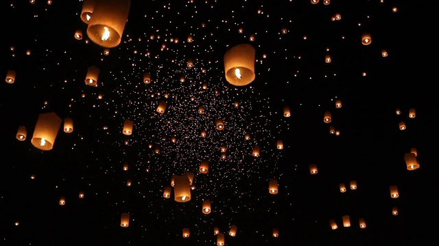 亚洲的灯笼在元宵节视频素材