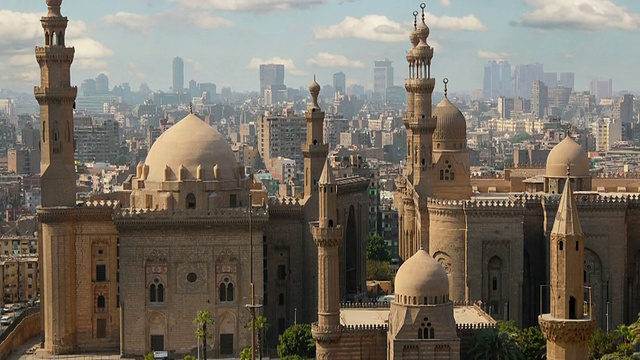 苏丹哈桑清真寺。开罗。埃及。间隔拍摄视频下载
