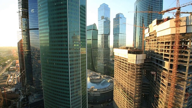 莫斯科城市摩天大楼视频素材