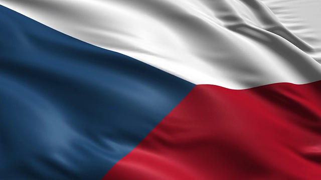 捷克共和国国旗(环)视频素材